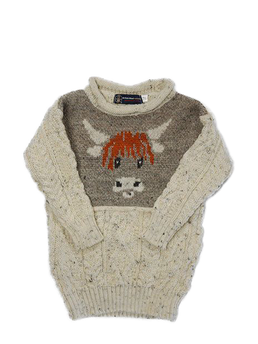 Childrens Jumper Highland Cow Scene
