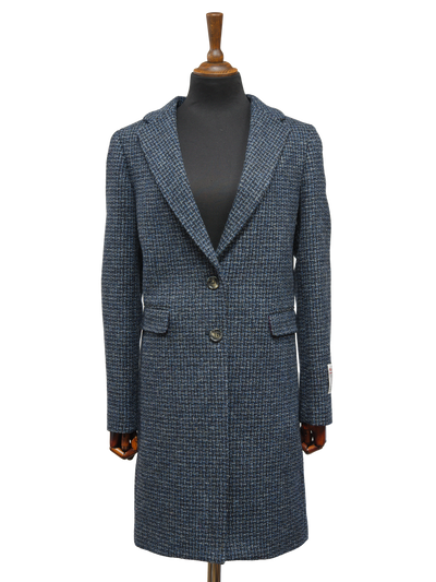 Harris Tweed Christine Coat Navy Mix Basket Weave