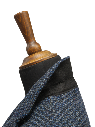 Harris Tweed Christine Coat Navy Mix Basket Weave