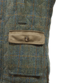 Harris Tweed Chuck Country Gilet Green Herringbone With Overcheck
