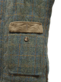 Harris Tweed Chuck Country Gilet Green Herringbone With Overcheck