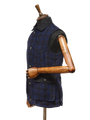 Harris Tweed Chuck Country Gilet Navy Block Check
