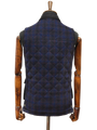 Harris Tweed Chuck Country Gilet Navy Block Check