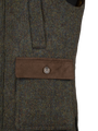 Harris Tweed Chuck Country Gilet - Forest Green Herringbone