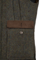 Harris Tweed Chuck Country Gilet - Forest Green Herringbone