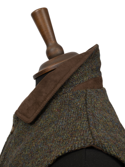 Harris Tweed Chuck Country Gilet - Forest Green Herringbone