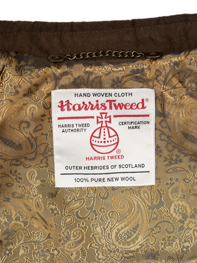 Harris Tweed Chuck Country Gilet - Forest Green Herringbone