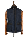 Harris Tweed Chuck Country Gilet - Navy Herringbone