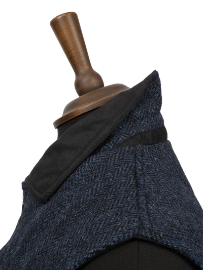 Harris Tweed Chuck Country Gilet - Navy Herringbone