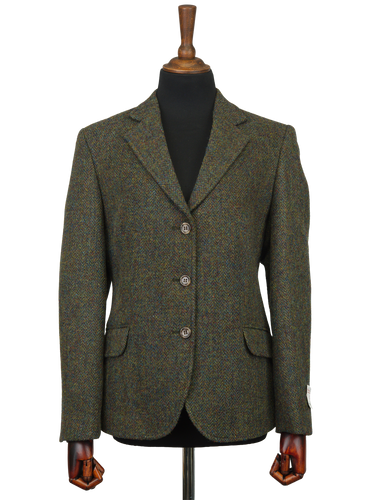 Harris Tweed Claire Jacket - Forest Green Herringbone
