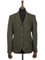 Harris Tweed Claire Jacket - Forest Green Herringbone