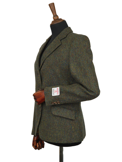 Harris Tweed Claire Jacket - Forest Green Herringbone