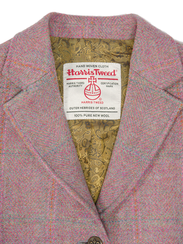 Harris Tweed Claire Jacket - Pink Check