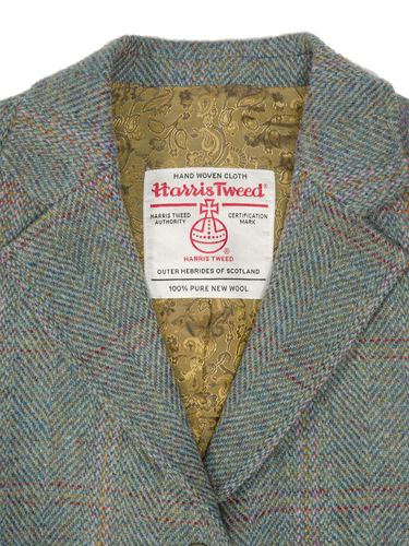 Harris Tweed Claire Jacket Teal Check