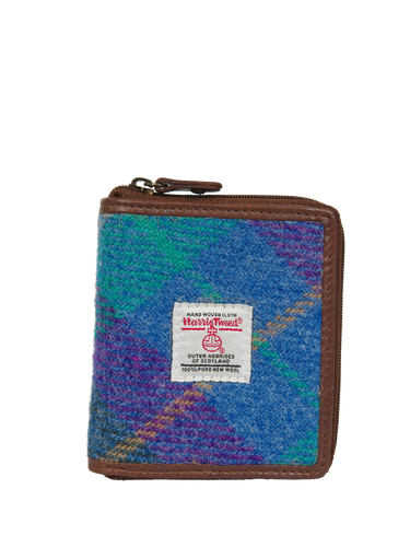 Harris Tweed Compact Zip Wallet - A085