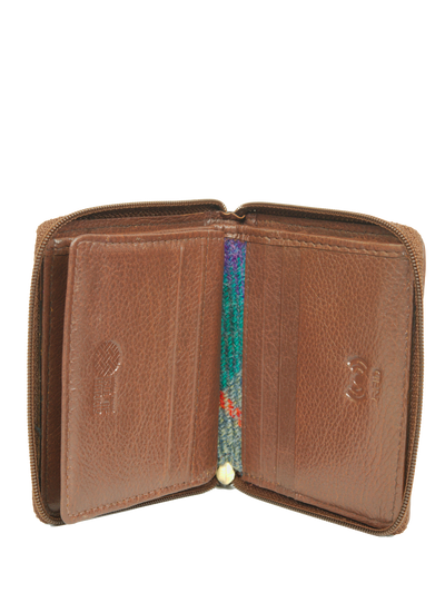 Harris Tweed Compact Zip Wallet A085