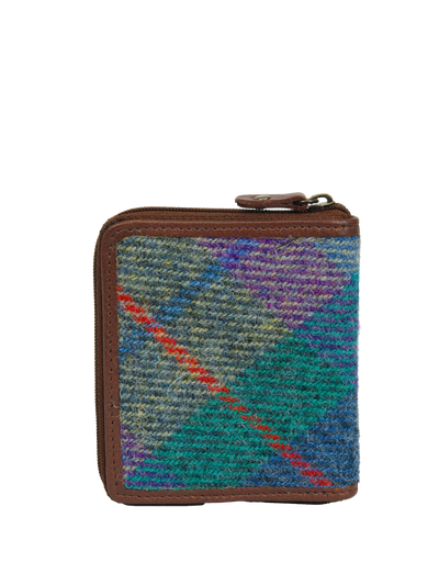 Harris Tweed Compact Zip Wallet A085