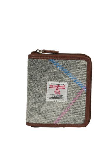 Harris Tweed Compact Zip Wallet - A095