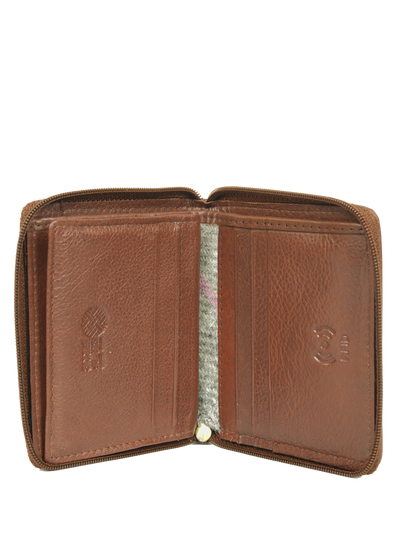 Harris Tweed Compact Zip Wallet A095