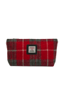 Harris Tweed Cosmetic Bag - A0101 (Black Leather)