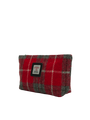 Harris Tweed Cosmetic Bag - A0101 (Black Leather)