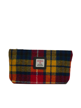 Harris Tweed Cosmetic Bag A0170 (Black Leather)