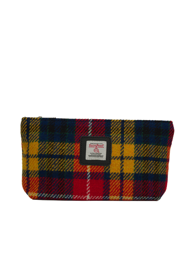 Harris Tweed Cosmetic Bag - A0170 (Black Leather)