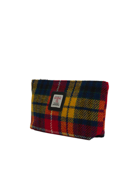 Harris Tweed Cosmetic Bag A0170 (Black Leather)