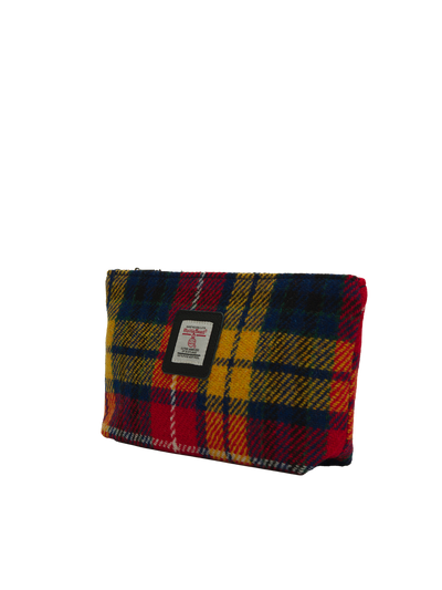 Harris Tweed Cosmetic Bag - A0170 (Black Leather)