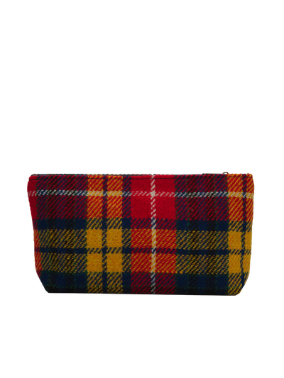 Harris Tweed Cosmetic Bag - A0170 (Black Leather)