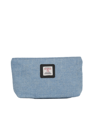 Harris Tweed Cosmetic Bag - 268 (Black Leather)