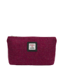 Harris Tweed Cosmetic Bag - 322 (Black Leather)