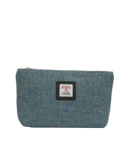 Harris Tweed Cosmetic Bag - 332 (Black Leather)