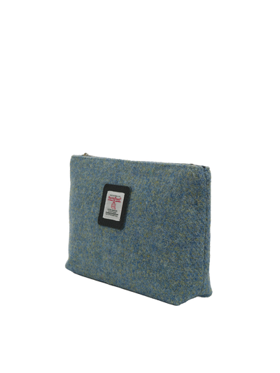 Harris Tweed Cosmetic Bag - 332 (Black Leather)