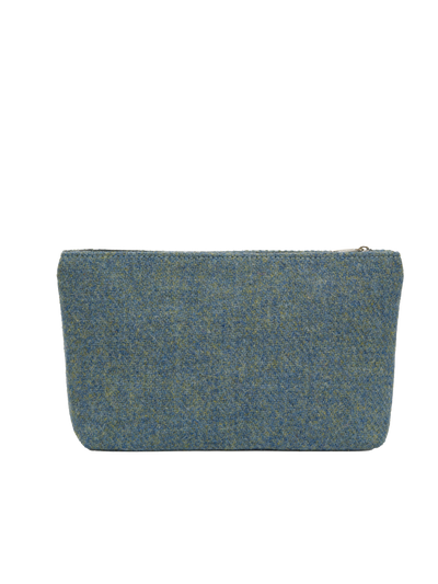 Harris Tweed Cosmetic Bag - 332 (Black Leather)