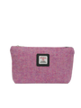 Harris Tweed Cosmetic Bag - 348 (Black Leather)