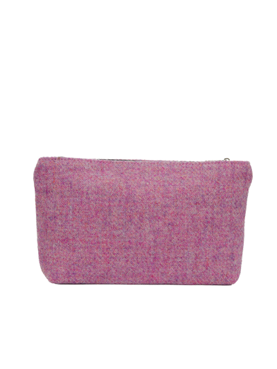 Harris Tweed Cosmetic Bag - 348 (Black Leather)