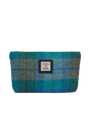 Harris Tweed Cosmetic Bag - A0163 (Black Leather)
