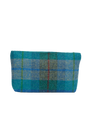 Harris Tweed Cosmetic Bag - A0163 (Black Leather)