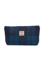 Harris Tweed Cosmetic Bag - A0174 (Black Leather)