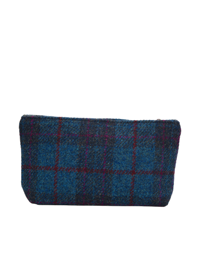 Harris Tweed Cosmetic Bag - A0174 (Black Leather)