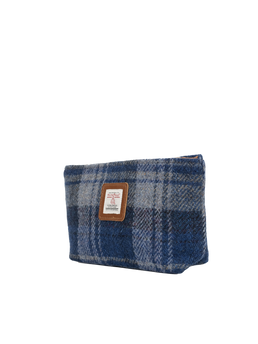 Harris Tweed Cosmetic Bag - A0237 (Tan Leather)