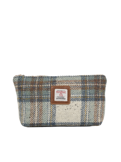 Harris Tweed Cosmetic Bag - A0259 (Tan Leather)