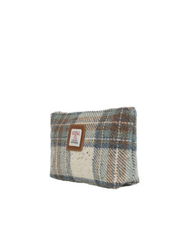 Harris Tweed Cosmetic Bag - A0259 (Tan Leather)