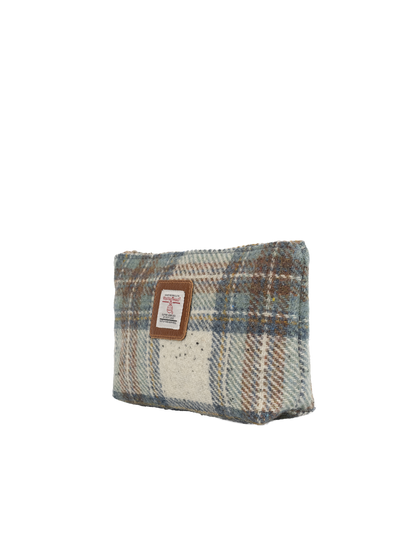 Harris Tweed Cosmetic Bag - A0259 (Tan Leather)