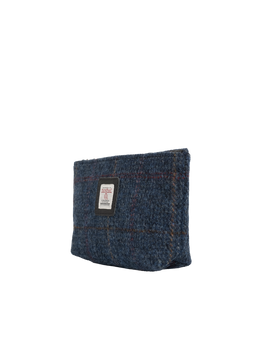Harris Tweed Cosmetic Bag - A0260 (Black Leather)