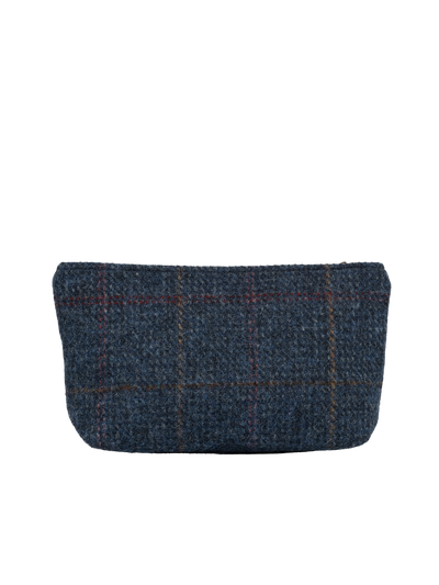 Harris Tweed Cosmetic Bag - A0260 (Black Leather)