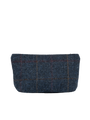 Harris Tweed Cosmetic Bag - A0260 (Black Leather)