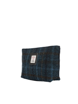 Harris Tweed Cosmetic Bag - A0262 (Black Leather)