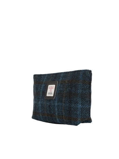 Harris Tweed Cosmetic Bag - A0262 (Black Leather)